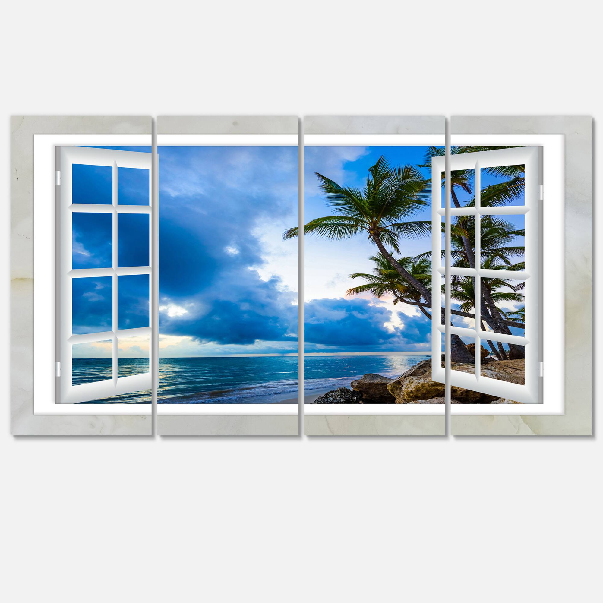 Designart - Window Open to Cloudy Blue Sky